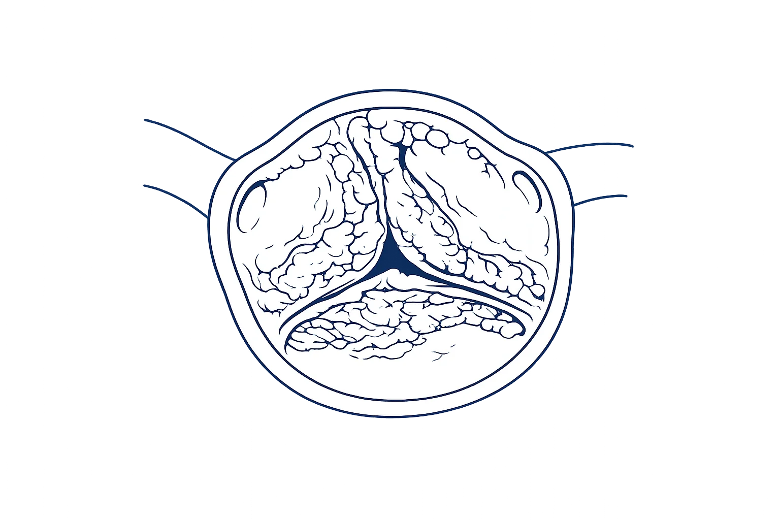 Aortic valve anatomy illustration